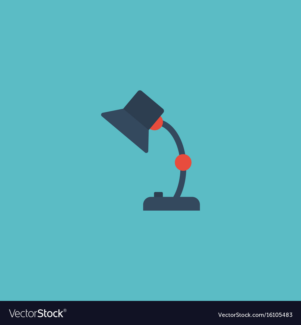 Flat icon table lamp element