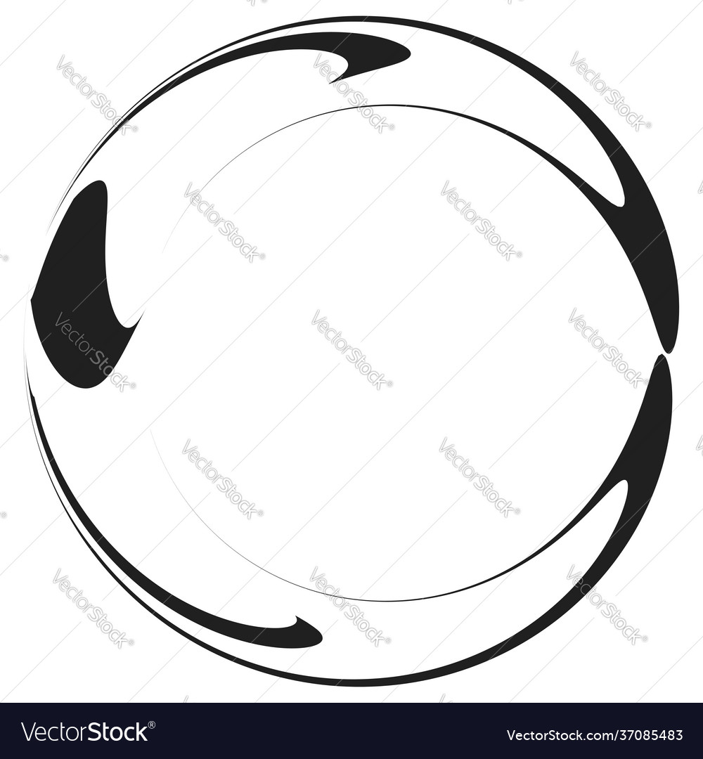 Radial abstract geometric circle design element vector image Radial abstract geometric circle design element