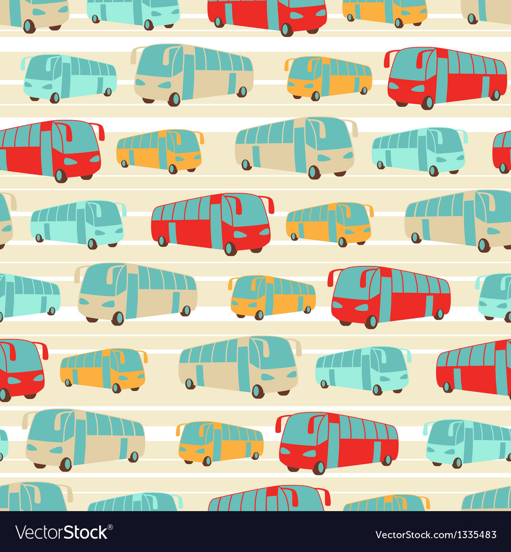 Retro Bus Travel Pattern
