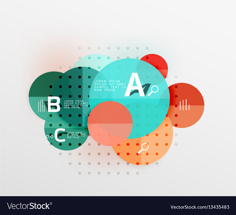 Round modern circle option infographic diagram