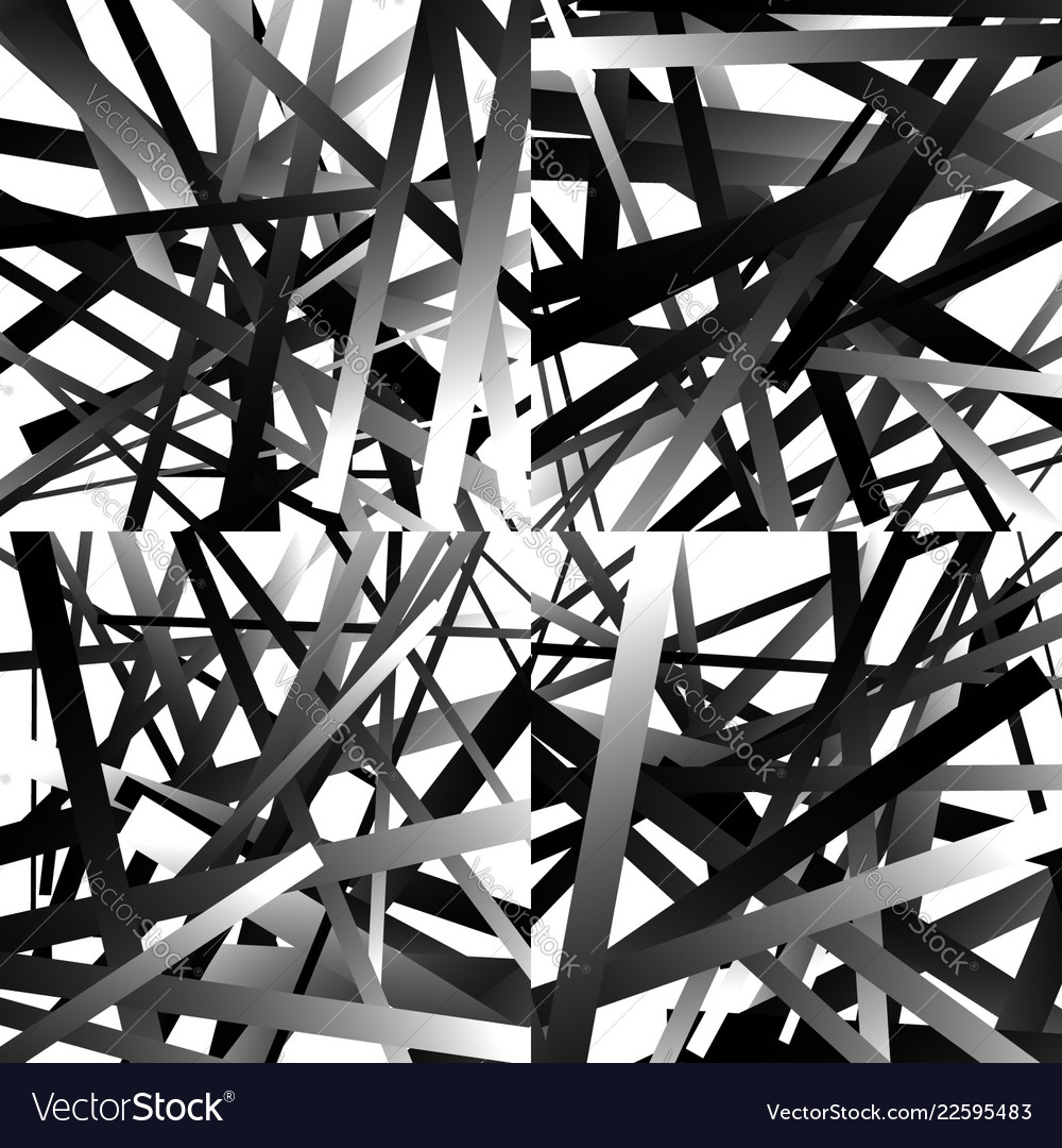 Gestreute zufällige Linien von 4 Mustern vector image Gestreute zufällige Linien von 4 Mustern