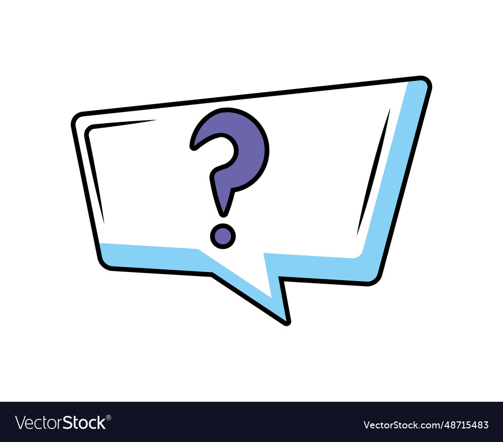 Speech bubble with interrogation sign comment
