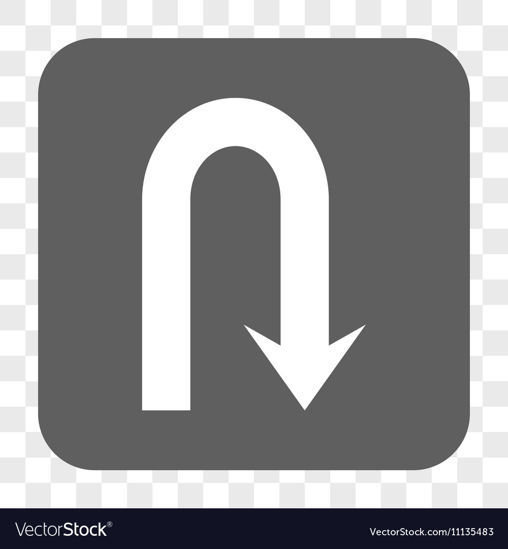 Turn back rounded square button