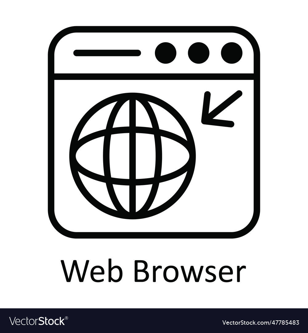 Web browser outline icon design