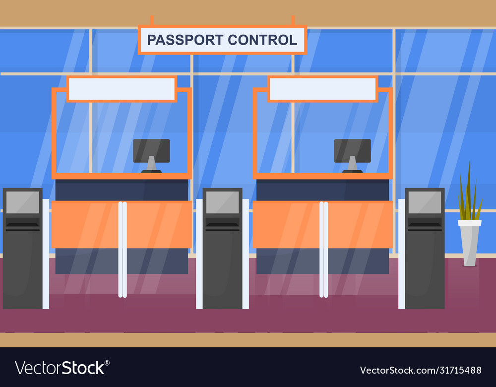 Airport airplane terminal gate arrival departure Vector Image