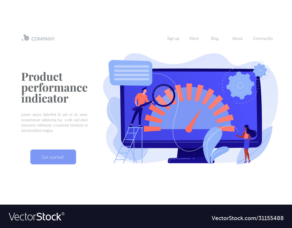 Benchmark testing concept landing page vector image Benchmark testing concept landing page