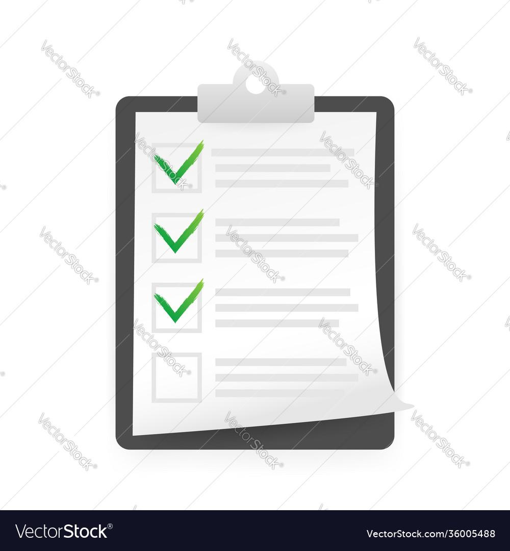 Check list in flat style stock