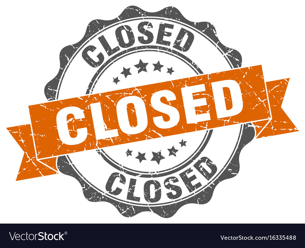 Closed stamp sign seal Royalty Free Vector Image