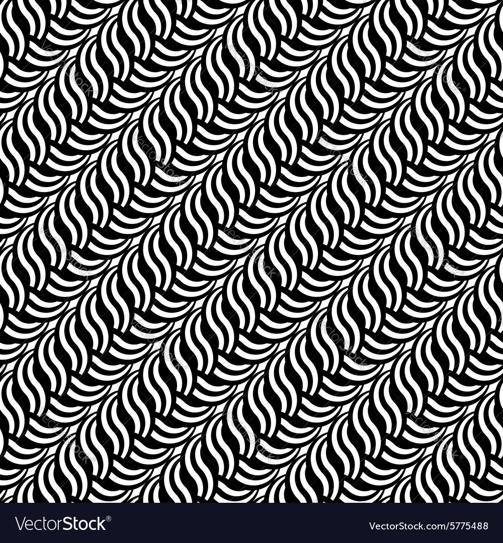 Design seamless monochrome interlaced pattern