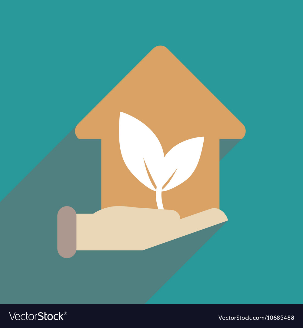 Flat web icon with long shadow