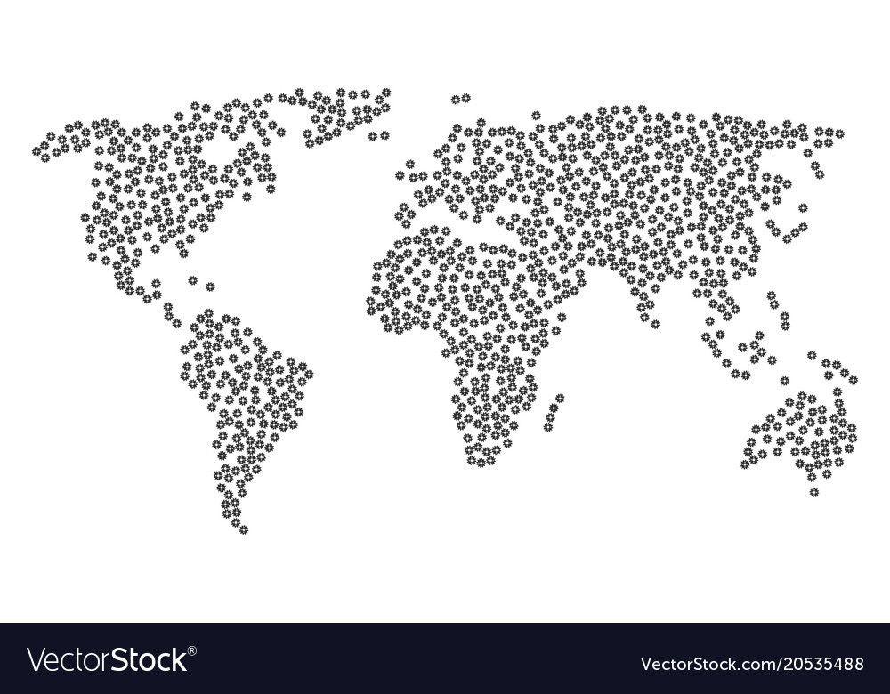 Global map pattern of cogwheel items