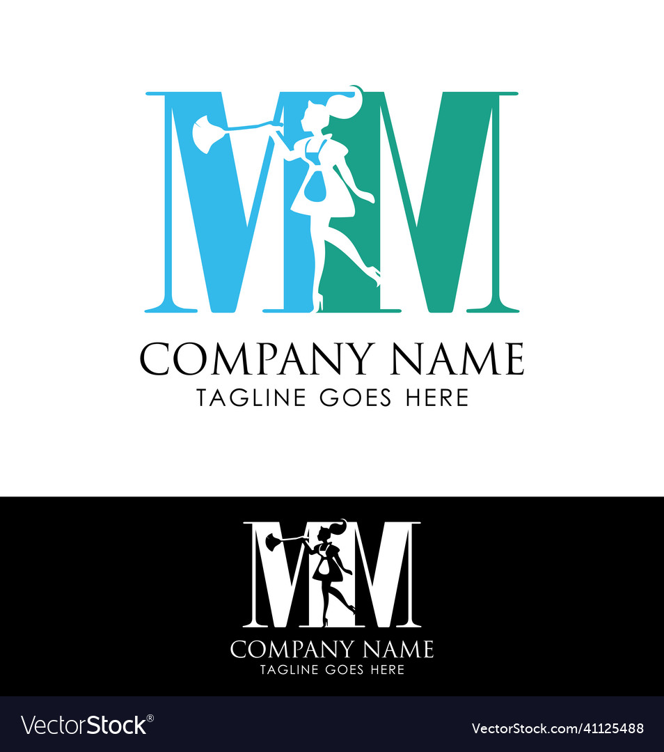 Housekeeper maid logo sign