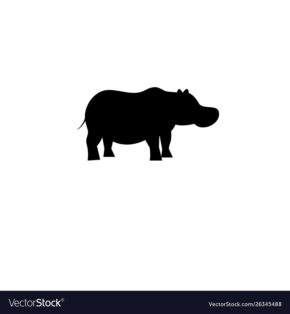 Icon bright hippo Royalty Free Vector Image - VectorStock