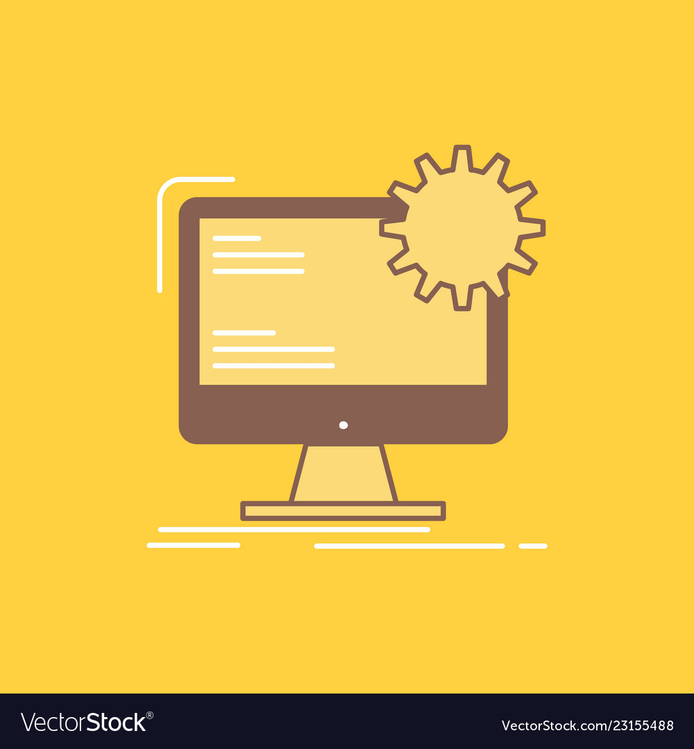 Internet layout page site static flat line filled vector image Internet layout page site static flat line filled