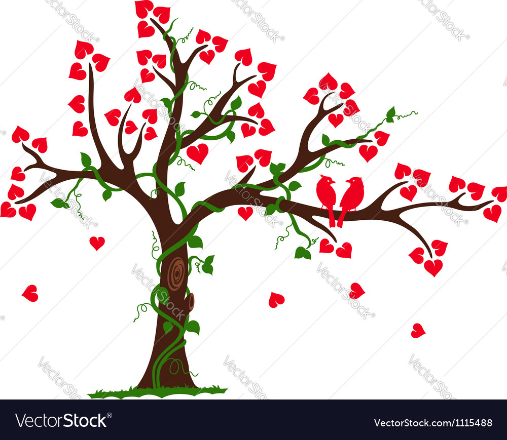 Premium Vector  Vector love tree with hearts illustration on