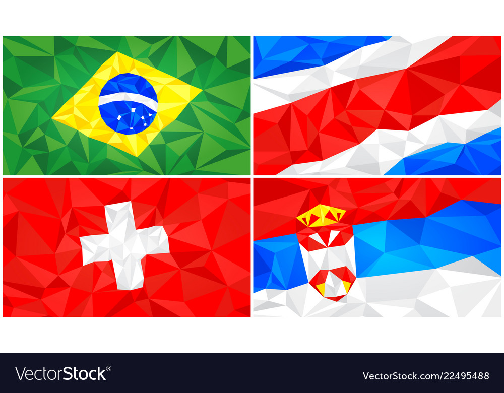 Low poly flag abstract polygonal triangular vector image Low poly flag abstract polygonal triangular