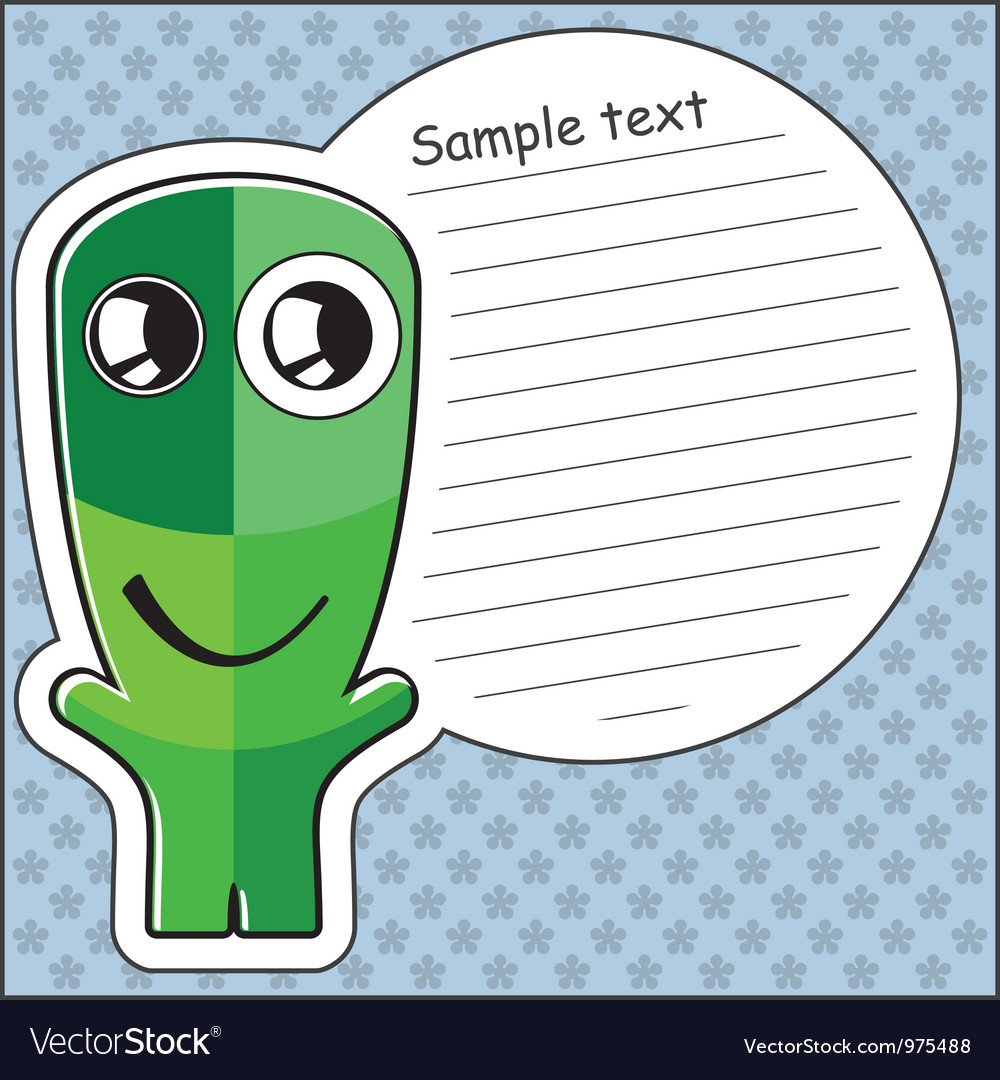 Monster with message cloud