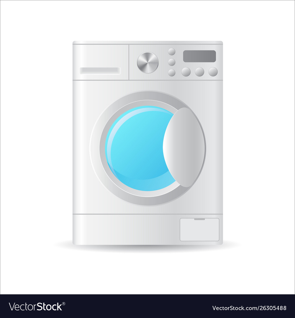 Realistic automatic washing-machine Royalty Free Vector