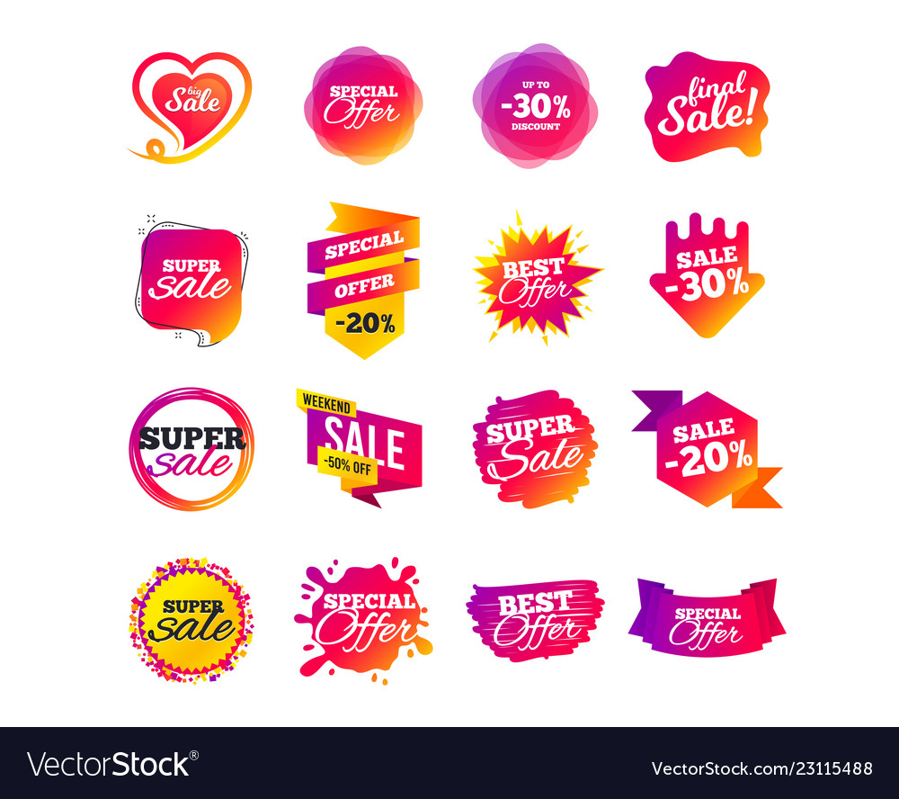 sale banner templates special offer tags vector image for sale tags templates