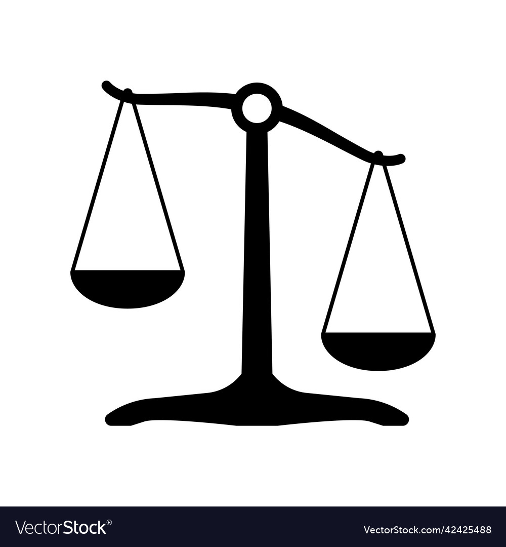 Scales of justice flat icon Royalty Free Vector Image