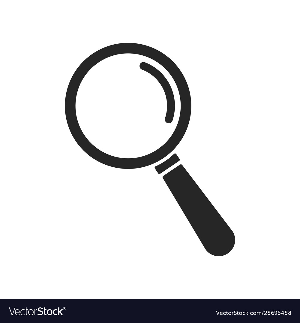 Search icon magnifying glass vector image Search icon magnifying glass