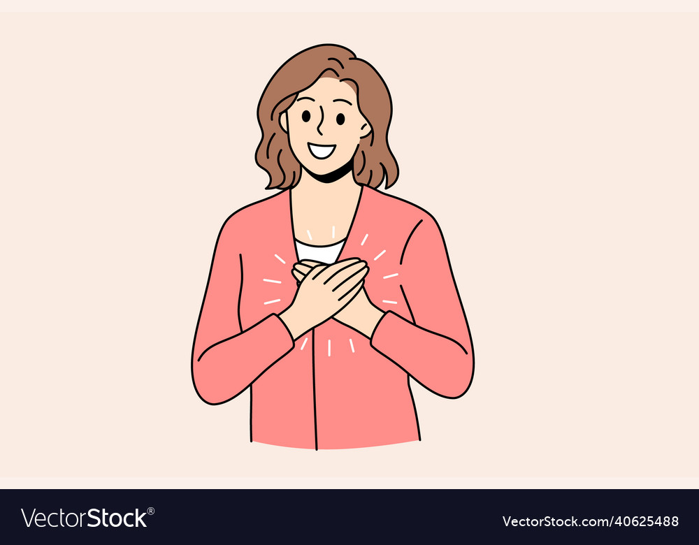 Thankfulness and positive emotions concept Vector Image