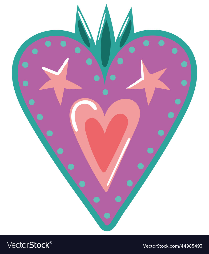 Decorative heart icon Royalty Free Vector Image