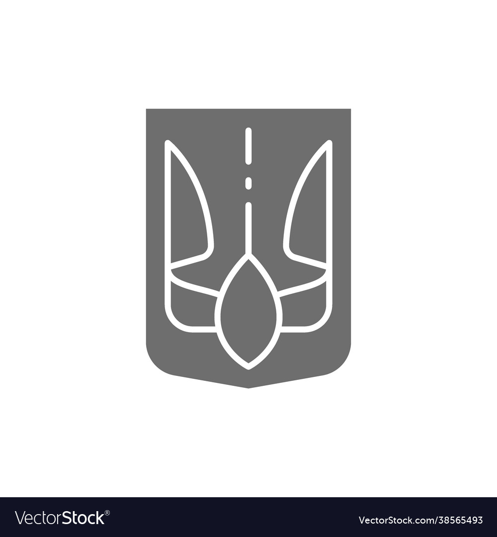 Emblem ukraine trident Mantel Arme grau Symbol vector image Emblem ukraine trident Mantel Arme grau Symbol
