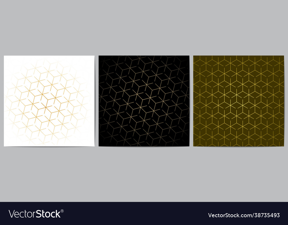 Geometric pattern with golden lines vector image Geometric pattern with golden lines