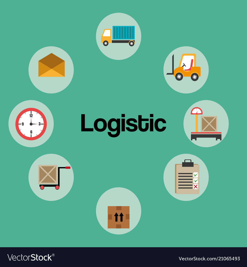 Logistic service set icons vector image Logistic service set icons