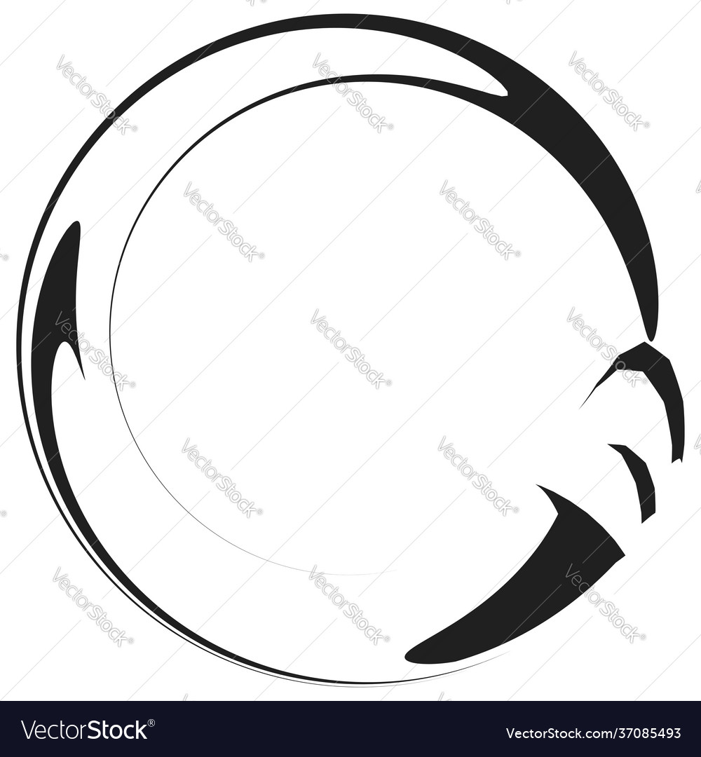 Radial abstract geometric circle design element vector image Radial abstract geometric circle design element