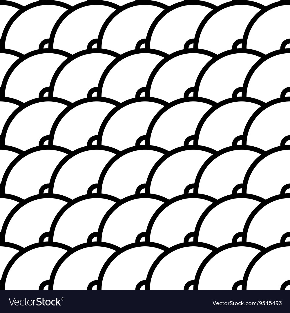 Seamless pattern of circles in squama style