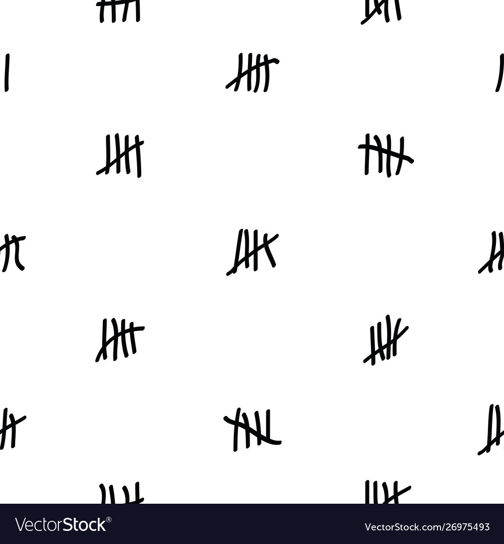 Tally marks seamless pattern background icon