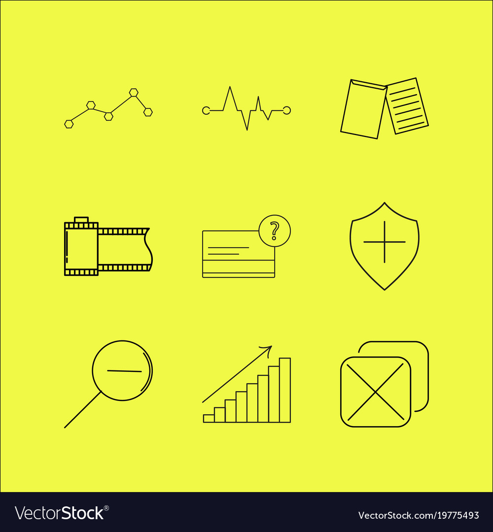 Web linear icon set simple outline icons