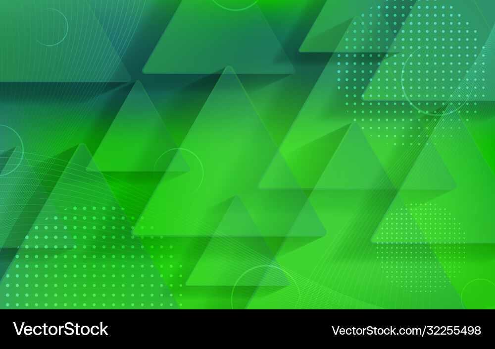Abstract green geometry modern background design Vector Image
