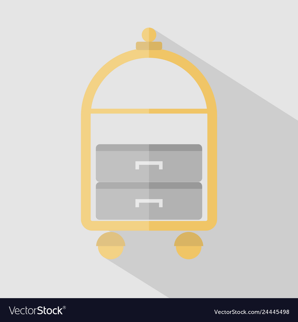 Bellboy trolley icon set of great flat icons