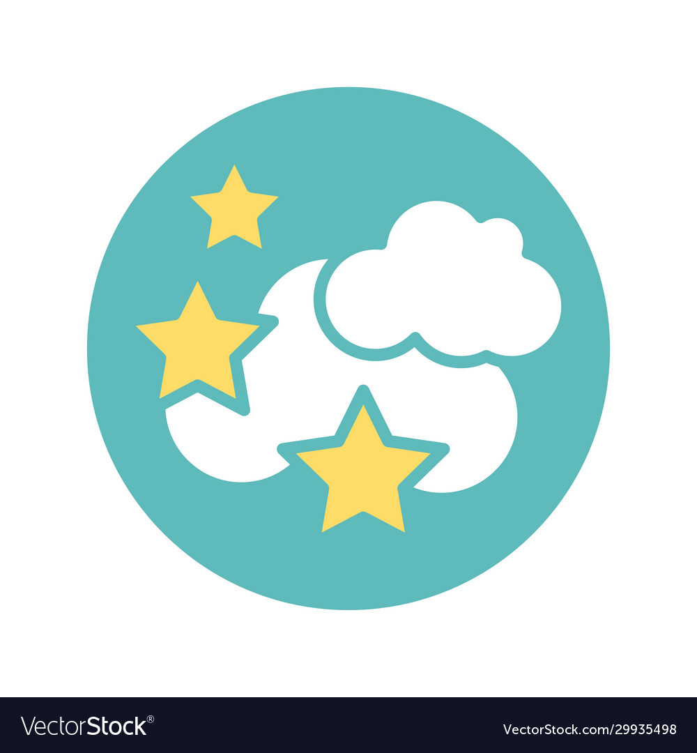 Clouds and stars block style design