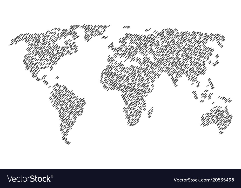 Global map mosaic of comb icons