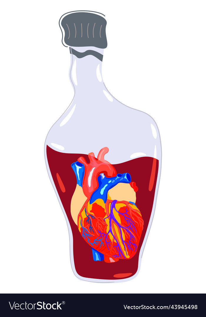 Heart juice Royalty Free Vector Image - VectorStock