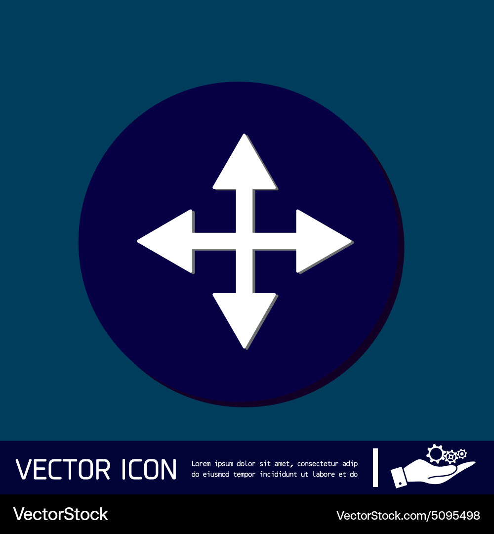 Move arrows Royalty Free Vector Image - VectorStock