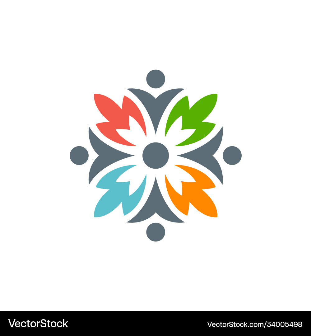 People leaf logo Royalty Free Vector Image - VectorStock
