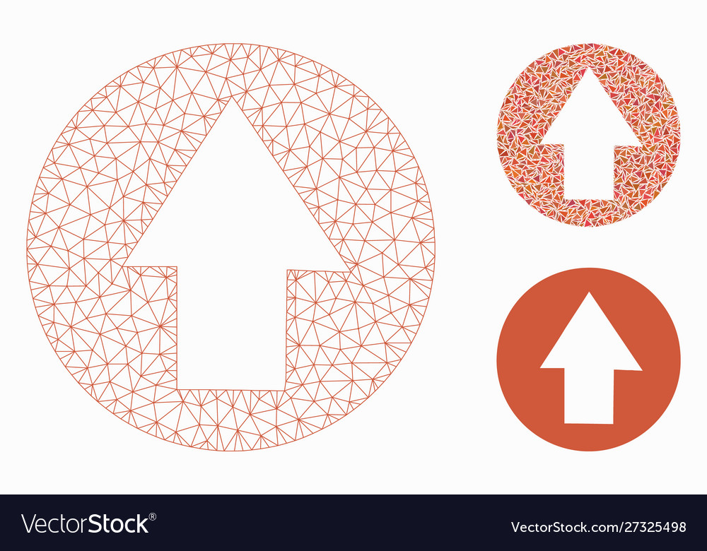 Up direction mesh network model vector image Up direction mesh network model
