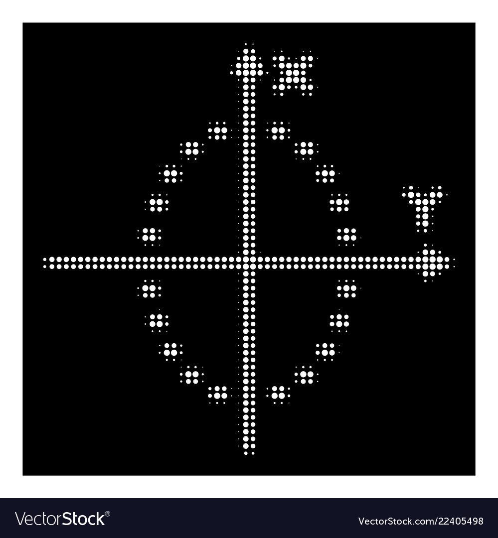 White halftone dotted ellipse plot icon vector image White halftone dotted ellipse plot icon