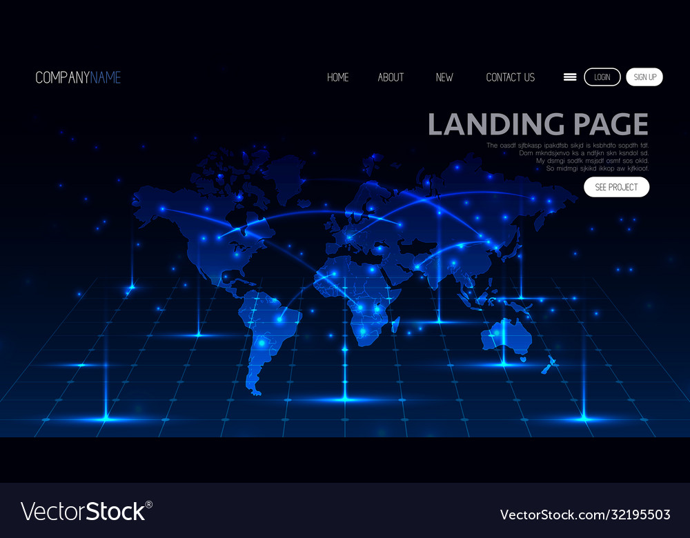 Abstract technology data visualization background vector image Abstract technology data visualization background