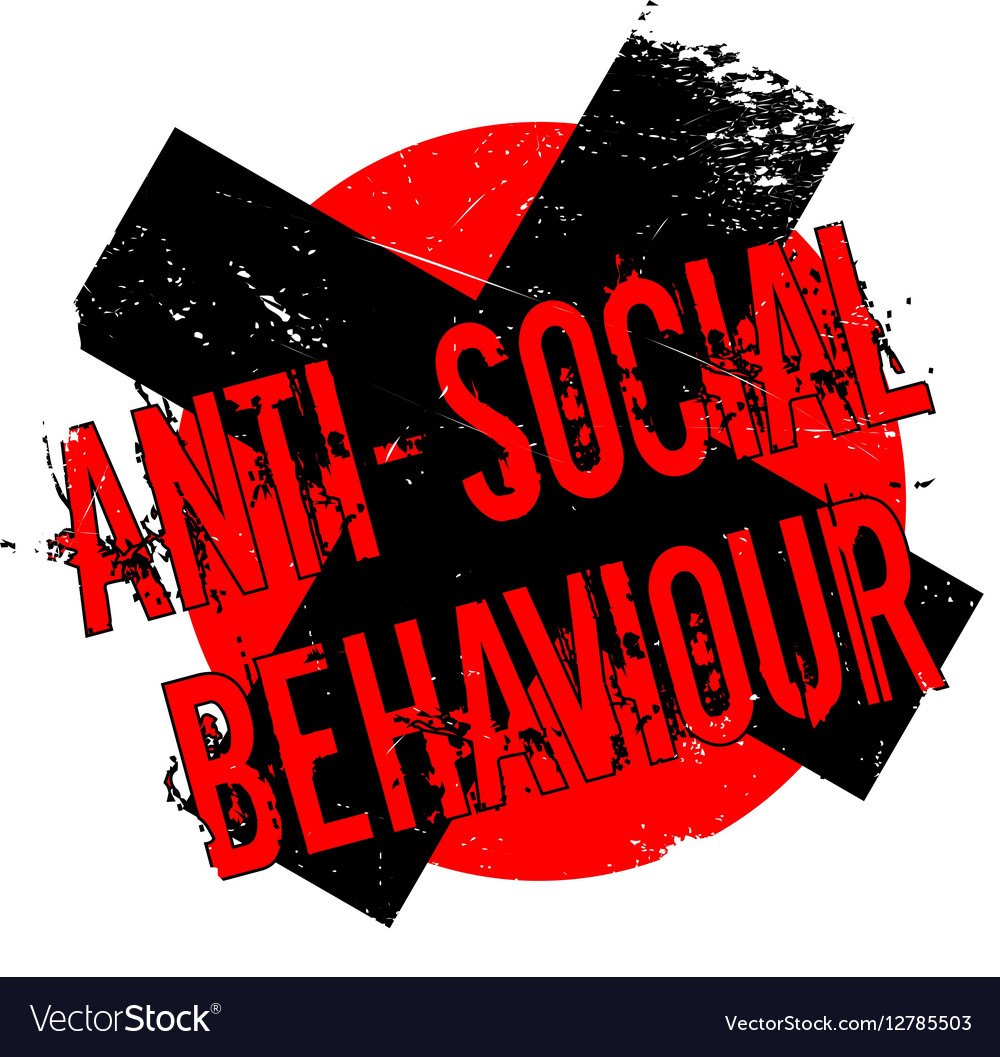 AntiSocial Behaviour rubber stamp Royalty Free