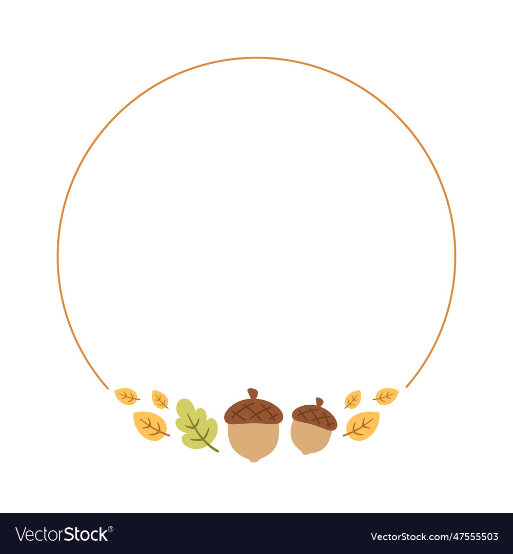 Cute round spring frame border template can vector image Cute round spring frame border template can