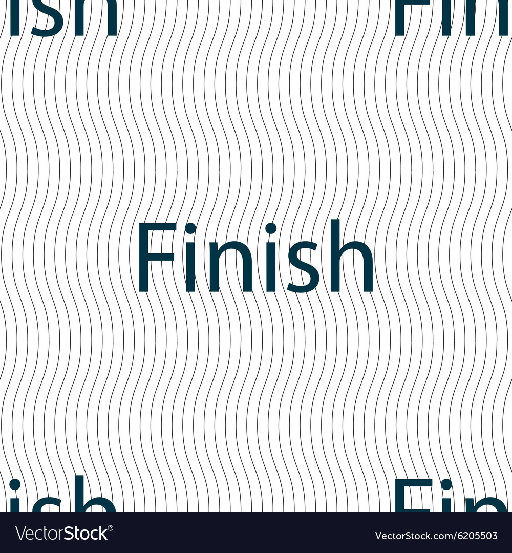 Finish sign icon power button seamless pattern