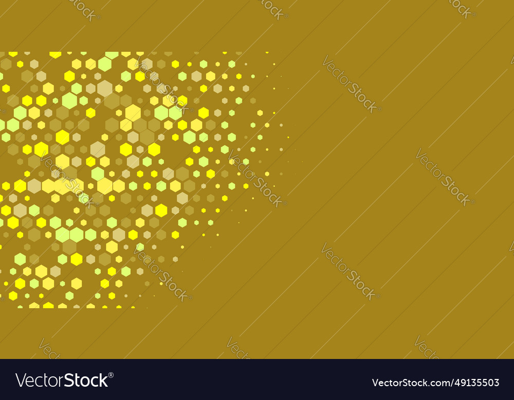 Geometric multi size hexagon with color