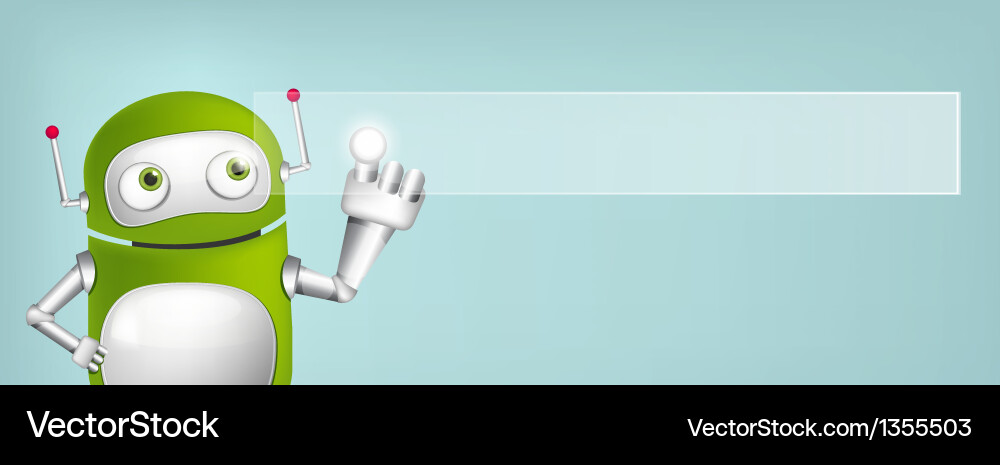 Green robot Royalty Free Vector Image - VectorStock