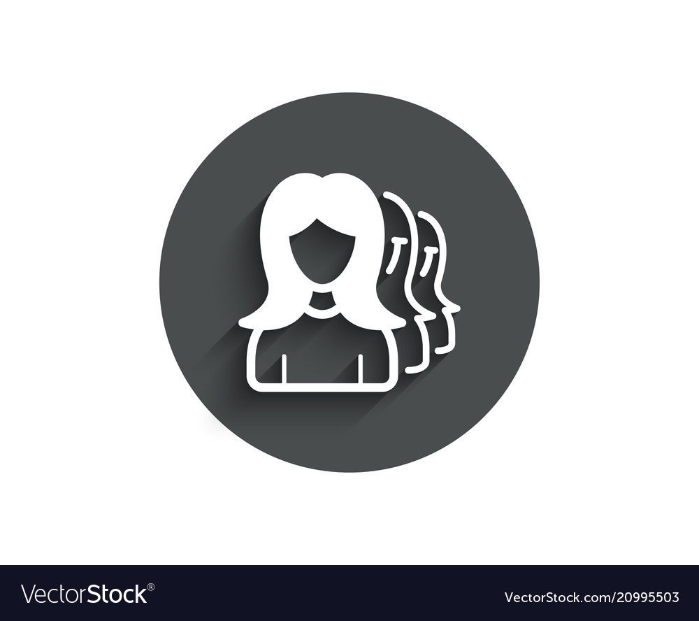 Group of women simple icon teamwork sign Vector Image